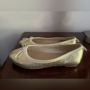 J. Crew girls gold flats (size 12)